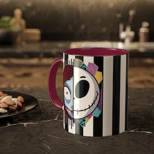 Jack and Sally Mugs, The Nightmare Before Christmas Mug, Jack Skellington, Loving Gift Ideas image 3