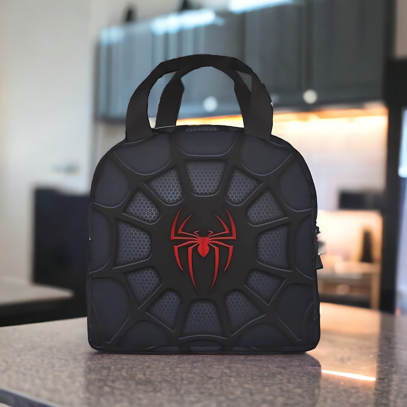 Super Hero Lunch Bag Cartoon Waterproof Insulated Lunch Box Comics Hero Theme Reusable Lunch Cooler Bag for Office School Picnic Workout image 5