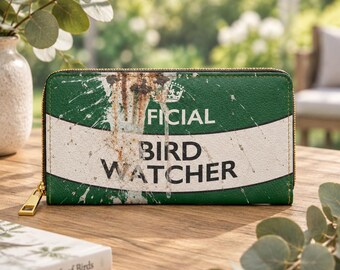 Bird Watcher Zipper Wallet - Gift for Birder, Christmas Gift Ideea