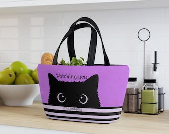 Watching You Cat Face Lunch Bag