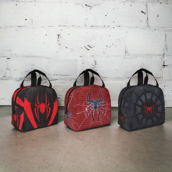 Super Hero Lunch Bag Cartoon Waterproof Insulated Lunch Box Comics Hero Theme Reusable Lunch Cooler Bag for Office School Picnic Workout