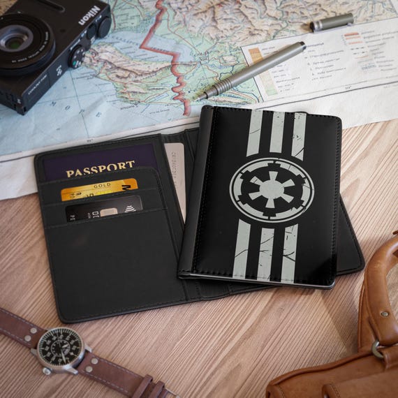 Protège-passeport Star Wars Empire Galactique - Cuir PU Noir, Logo Doré, Protection RFID | Cadeau Geek, Fan - 7