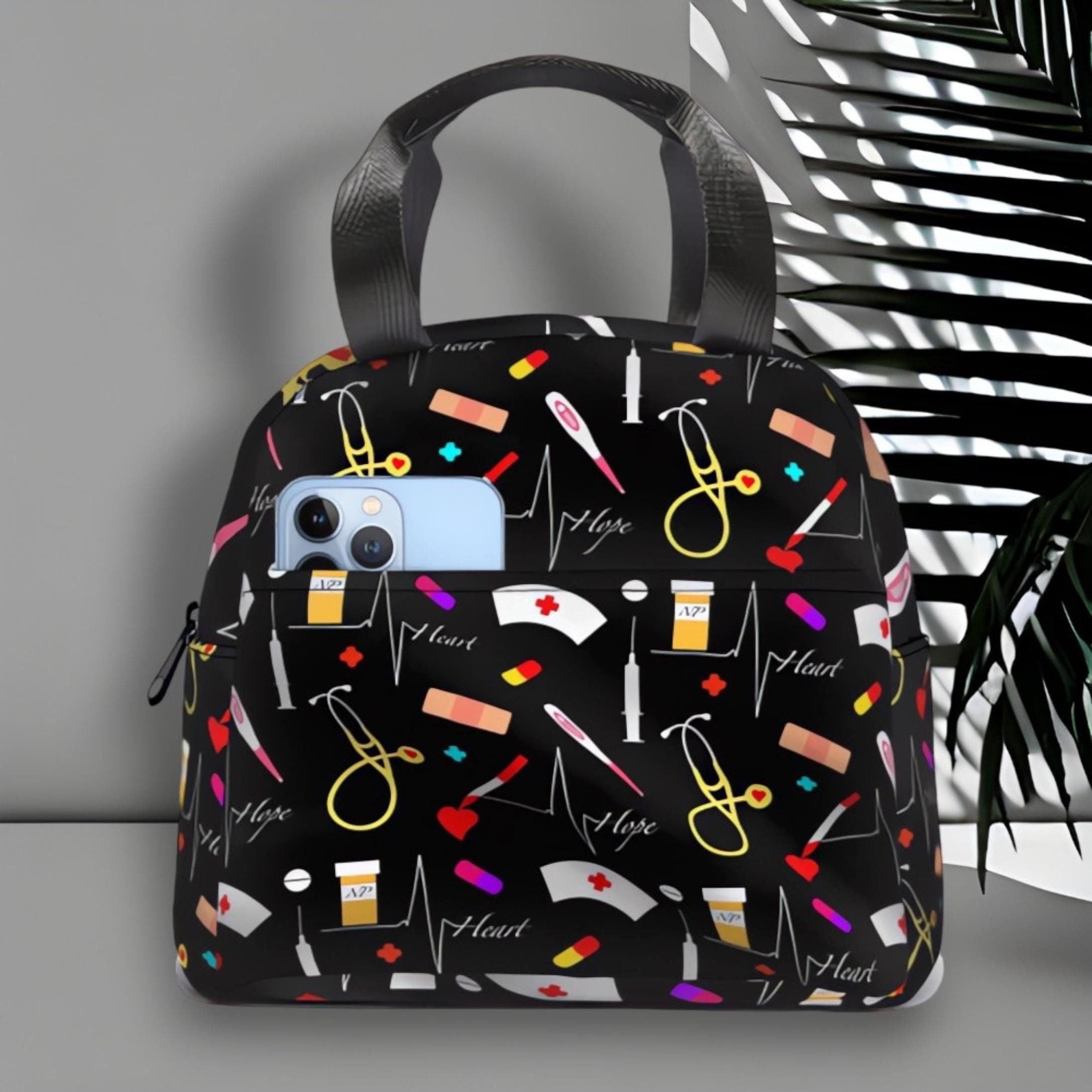 Borsa tote per infermieri casual da donna multi tasca con Borsa tote per infermieri casual da donna multi tasca con