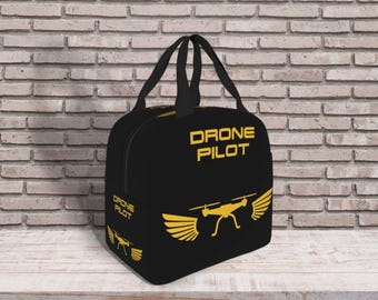 Drone Pilot Lunch Bag - Lunch box for Drone enthusiasts, Gift for drone lovers