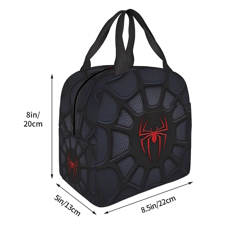Super Hero Lunch Bag Cartoon Waterproof Insulated Lunch Box Comics Hero Theme Reusable Lunch Cooler Bag for Office School Picnic Workout image 7