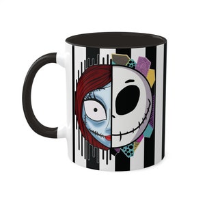 Jack and Sally Mugs, The Nightmare Before Christmas Mug, Jack Skellington, Loving Gift Ideas image 6