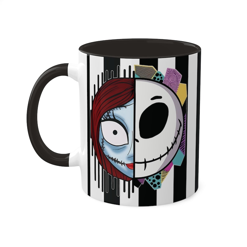 Jack and Sally Mugs, The Nightmare Before Christmas Mug, Jack Skellington, Loving Gift Ideas image 6