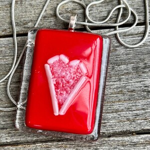 Heart Fused Glass Necklace