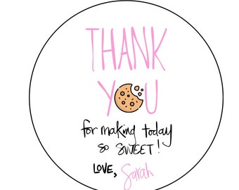 Thank You Stickers -Cookie Party Favors