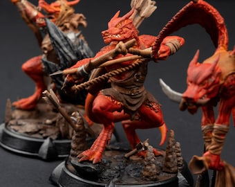 3D Printed Kobold Set of 7 Miniatures
