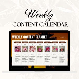 Social Media Wochenplaner | Bearbeitbarer Inhalt Planer Kalender | Canva Vorlage für Social-Media-Manager & Ersteller von Inhalten Bild 2