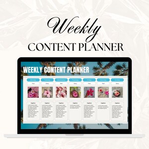 Social Media Wochenplaner | Bearbeitbarer Inhalt Planer Kalender | Canva Vorlage für Social-Media-Manager & Ersteller von Inhalten Bild 5