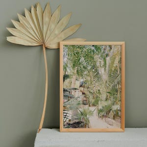 Vintage Retro Palm Tree Photograph Print, Coastal Wall Art, Preppy Print, Trendy Wall Art, Bar Cart Art, Retro Print, Surf Art, Digital
