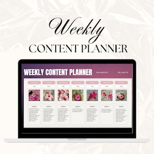 Social Media Wochenplaner | Bearbeitbarer Inhalt Planer Kalender | Canva Vorlage für Social-Media-Manager & Ersteller von Inhalten Bild 4