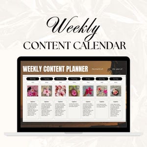 Social Media Wochenplaner | Bearbeitbarer Inhalt Planer Kalender | Canva Vorlage für Social-Media-Manager & Ersteller von Inhalten Bild 3
