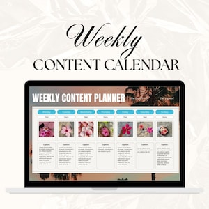 Social Media Wochenplaner | Bearbeitbarer Inhalt Planer Kalender | Canva Vorlage für Social-Media-Manager & Ersteller von Inhalten Bild 1