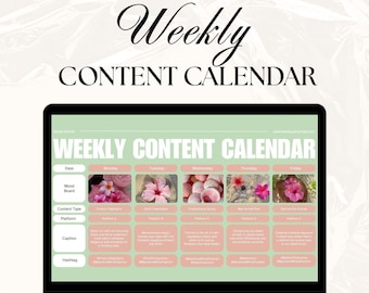Social Media Content Planner Customizable | Editable Content Planner Calendar | Canva Template for Social Media Managers & Content Creators