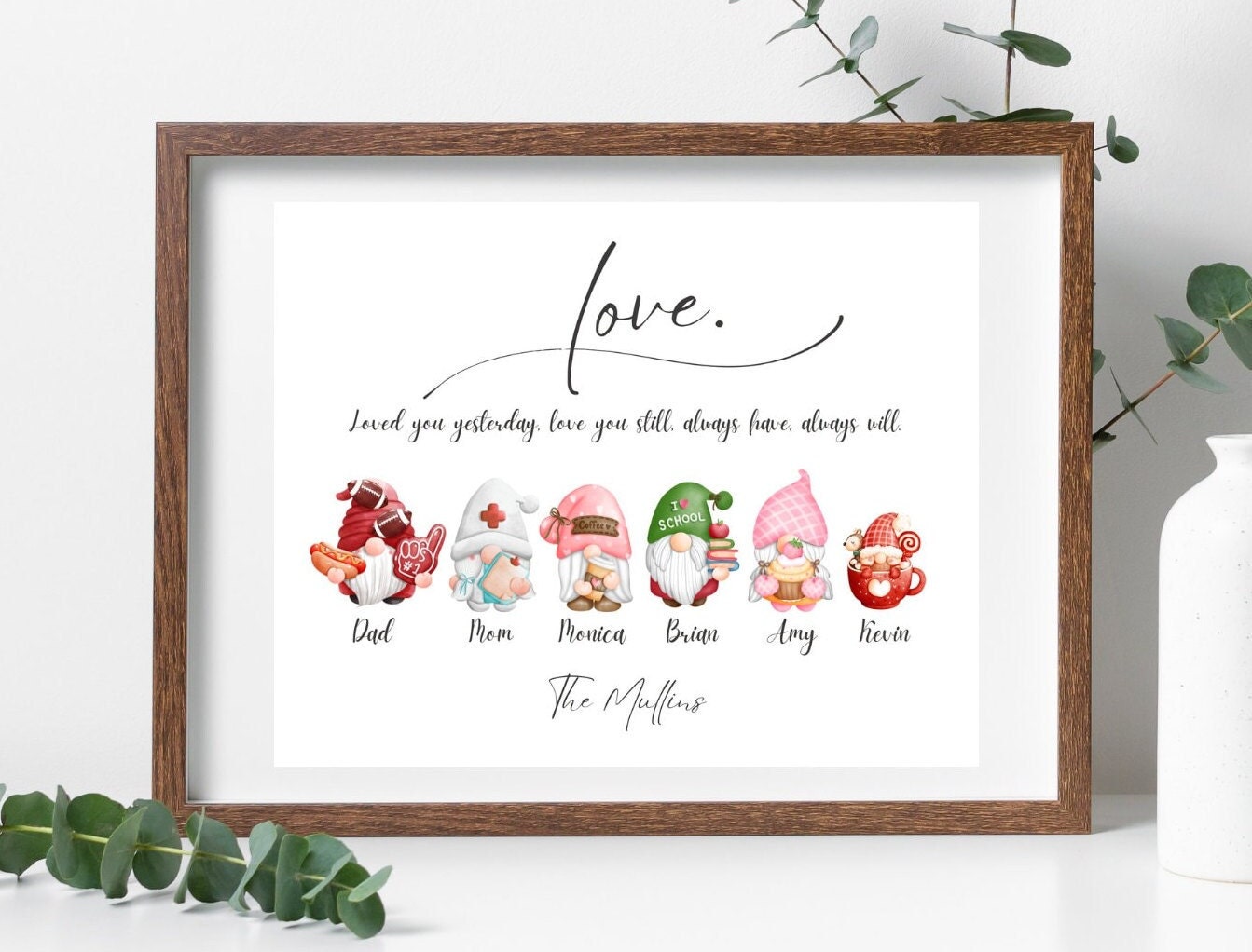 Family Name Sign With Kids Names, Personalized Family Art Deco ...