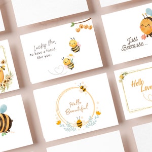 Honigbienen-Grußkarten, 8er-Set, Hummel-Grußkarten, Geschenkidee für Freunde, Einfach so, innen leer, Dankeschön-Set