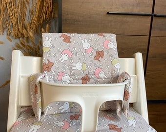 Ensemble de coussins pour chaise haute Stokke Tripp Trapp - amovible - Miffy et Nina