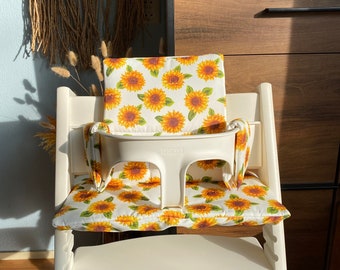 Ensemble de coussins pour chaise haute Stokke Tripp Trapp - amovible - Tournesol