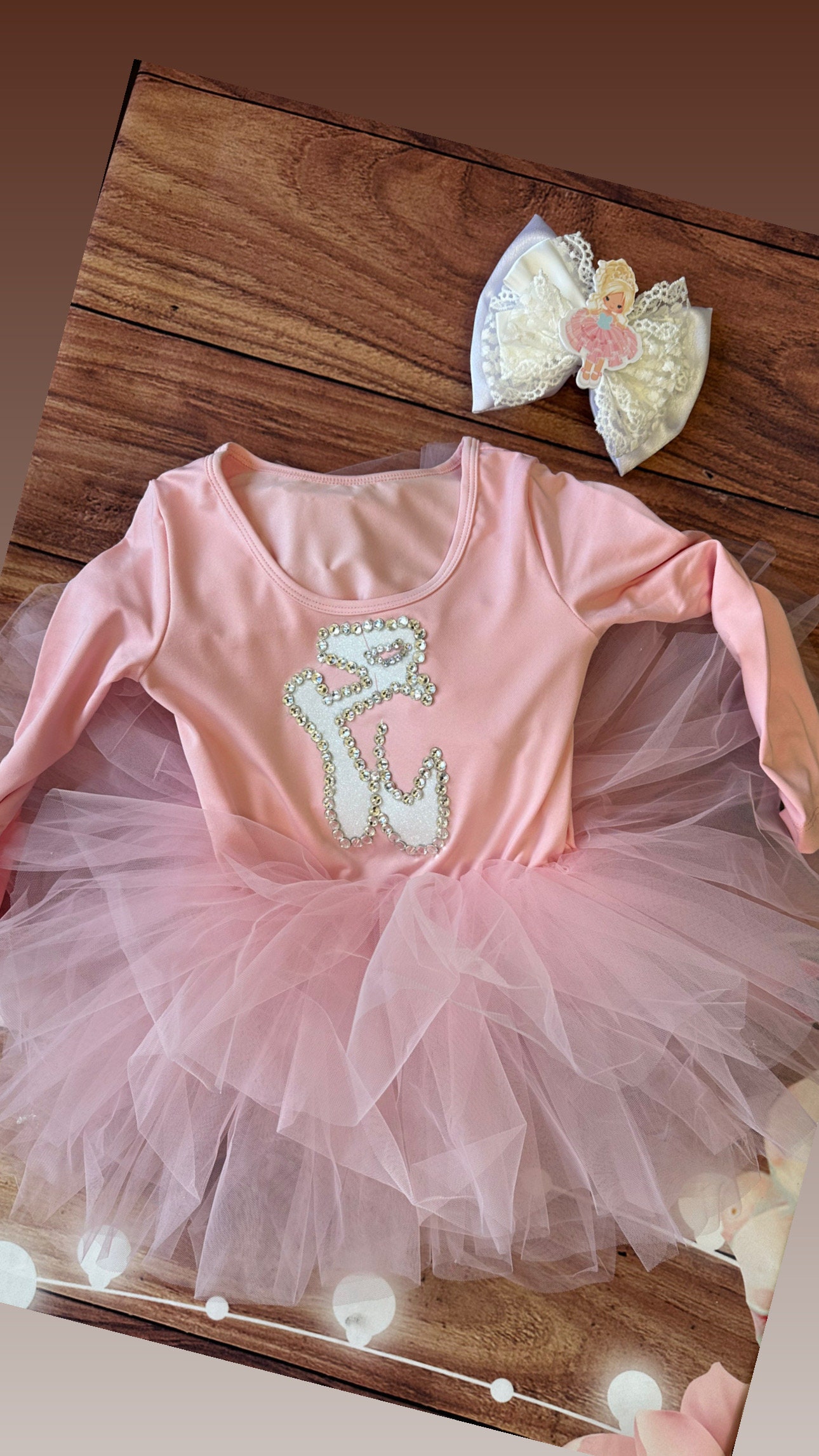 Vintage Pink 3/4 Tutu Leotard