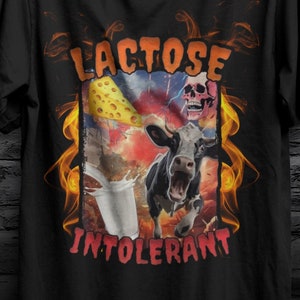 Lactose Intolerant, funny shirt gift, meme for friends, shirt LMAO milk lactose tolerant for intolerant, shirts Cringy Gen Z Shirt