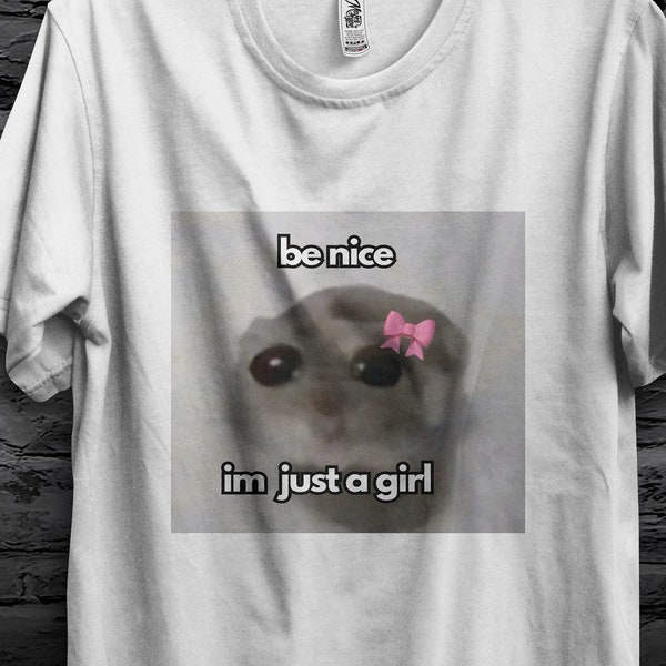 Geschenk ängstliches Hamster-Meme, Hamster, ich bin nur ein Mädchen, Hamster-Meme, Meme-Shirt, traurige Emotes, Meme, trauriges Hamster-Meme-Shirt, Hamster-Meme-Shirt