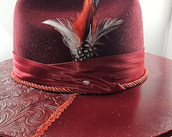 URBAN COWBOY CUSTOM Wide Wood Brim Fedora