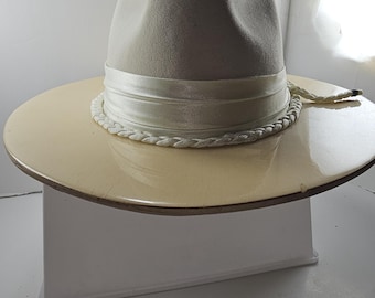 Deluxe Ivory Acrylic Wide Brim Fedora