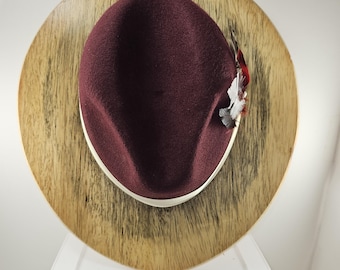Stylish Wide wood brim fedora, gift for Men, gift for women, free shipping in USA