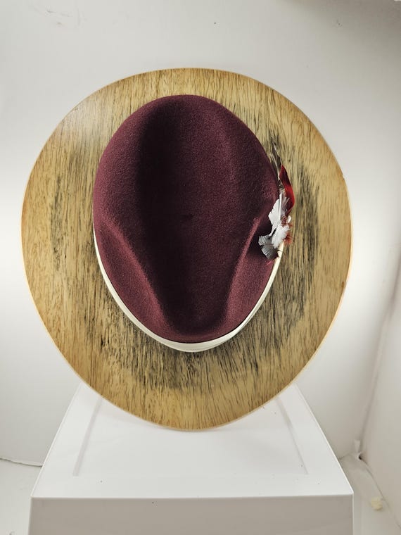 Stylish Wide Wood Brim Fedora, Gift for Men, Gift for Women  display picture 1