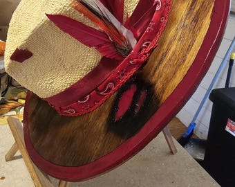 Burgundy Rosewood Wide Brim Fedora (avail in straw or Wool felt)