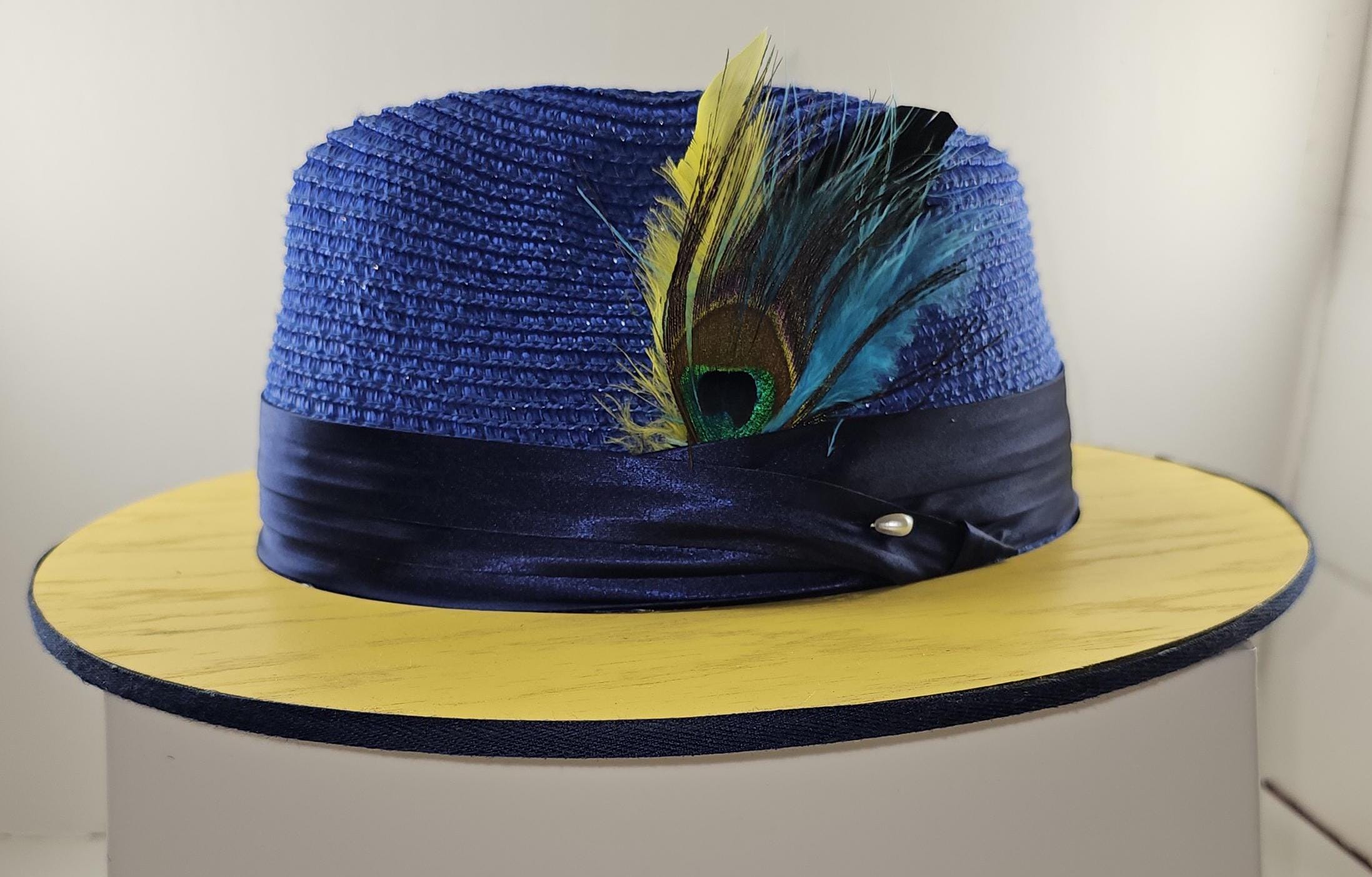 Vintage Black Wide Brim Hat With Feathers - Etsy display picture 1