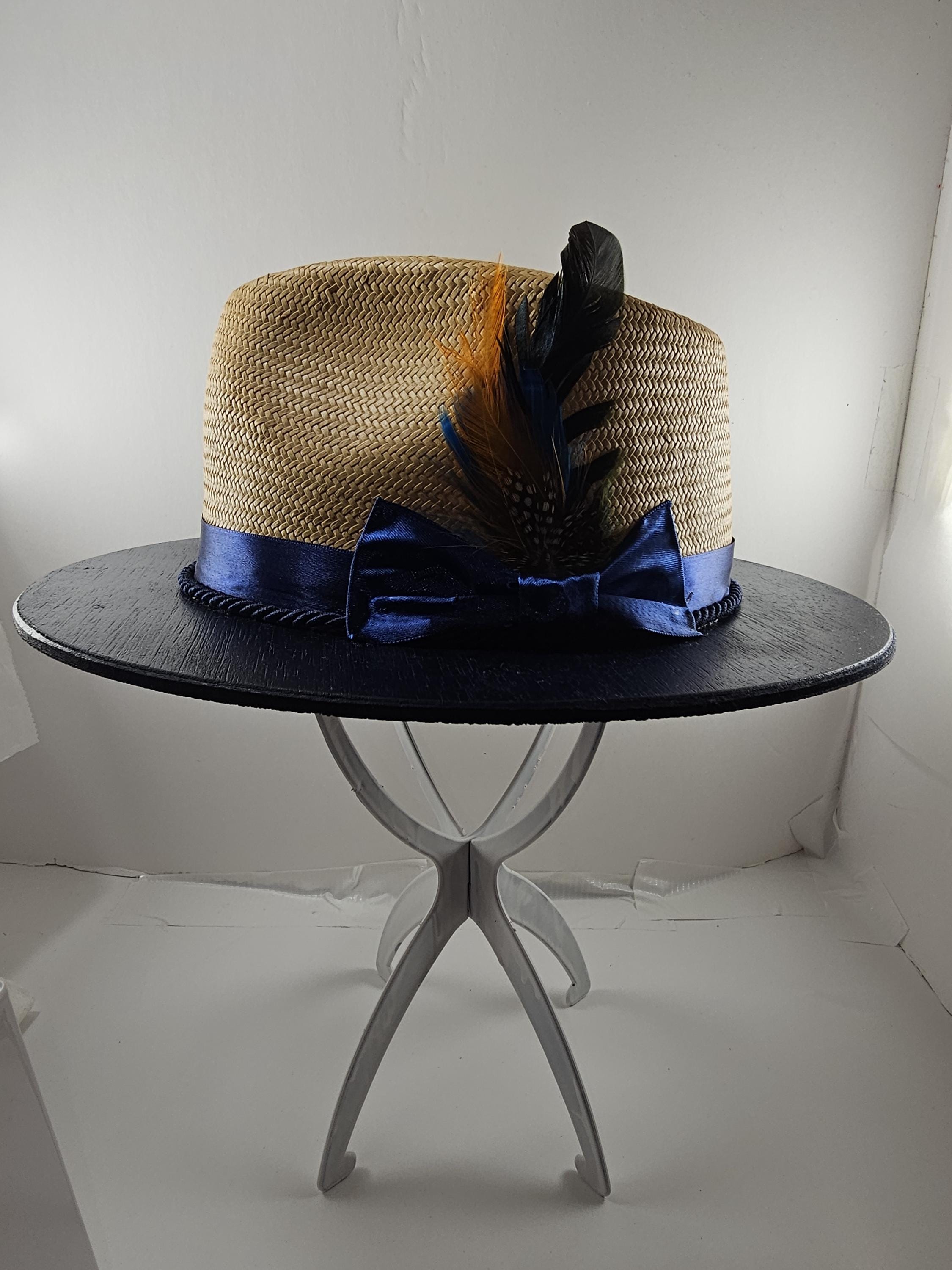 Elegant Cream Fedora with Black Feather Accent The Wyoming Fedora – Vera Black main image 4