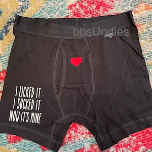 I Licked It so Its Mine/funny Boxer Briefs/ Valentine's Day Gift/ Gift for  Husband/boyfriend/ Anniversary Gift/ Gag Gift/bachelor Party Gift 