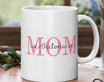 personalisierte Tasse, Mom Tasse, Dad Tasse, Oma Tasse, Opa Tasse, Tasse mit Kindernamen, Geschenk, Geburtstag, Muttertag, Vatertag