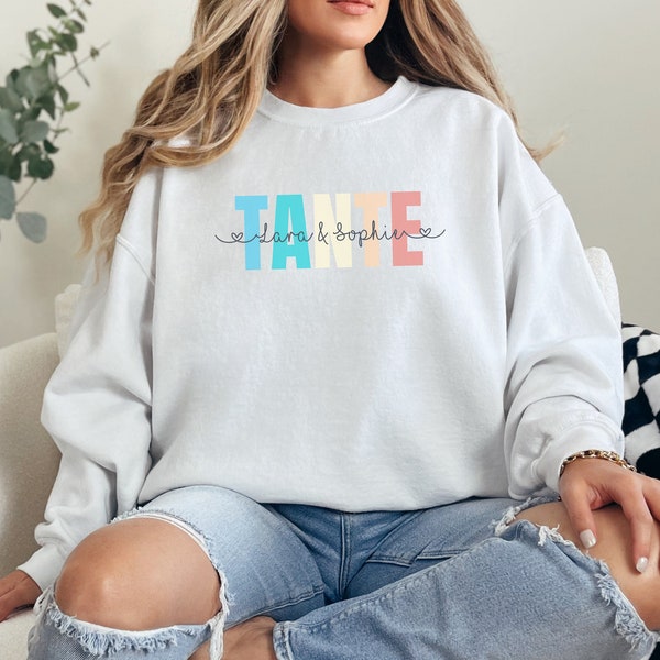 personalisierter Tante Pullover, Damen Sweatshirt, Geschenk Frau, Geburtstag, Geschenkidee, Pullover, Geschenk für Tante