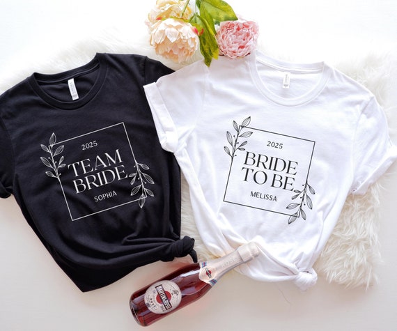 JGA Shirts personalisiert | Bride to Be | Team Braut Shirt | Junggesellinnenabschied Shirts 2025 | Maid of Honor Shirt | JGA Set für Frauen