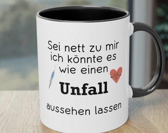 Tasse mit Spruch, lustige Tasse, Geschenk, Keramiktasse, krankenschwester, nurse, pflege