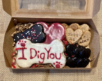 Cajas de golosinas para perros gourmet de San Valentín