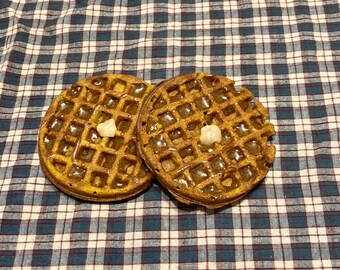 Woofles de calabaza y plátano (paquete de 2 golosinas para perros)