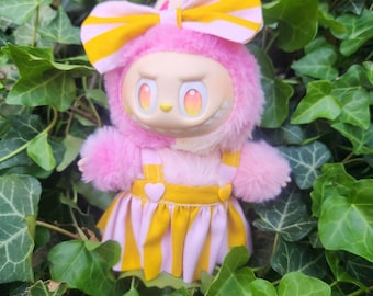 Labubu pink and yellow cute outfit (no doll)