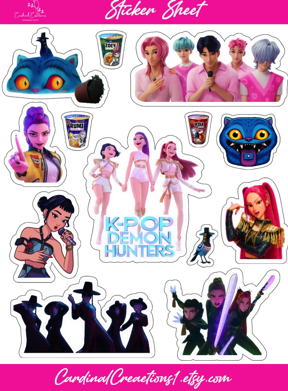 KPOP Demon Hunters holographic vinyl stickers