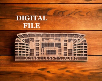 Laser Cut SVG Digital Cut File | Multi-layer College Football Stadium | Tuscaloosa, Alabama