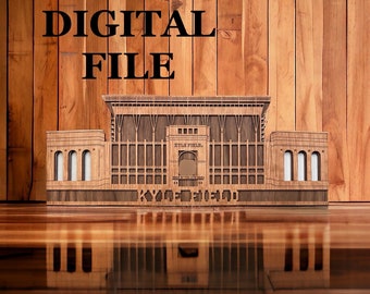 Archivo digital SVG cortado con láser / Estadio de fútbol universitario multicapa / College Station, Texas