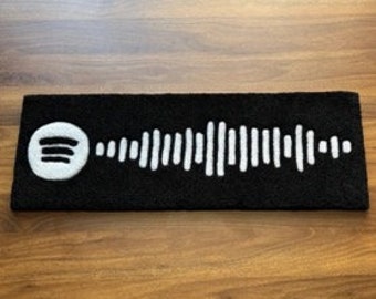 Tapis capitonné Spotify - Tapis de codes musicaux fait main, cadeau personnalisé, tapis de clavier personnalisé, tapis pour ordinateur