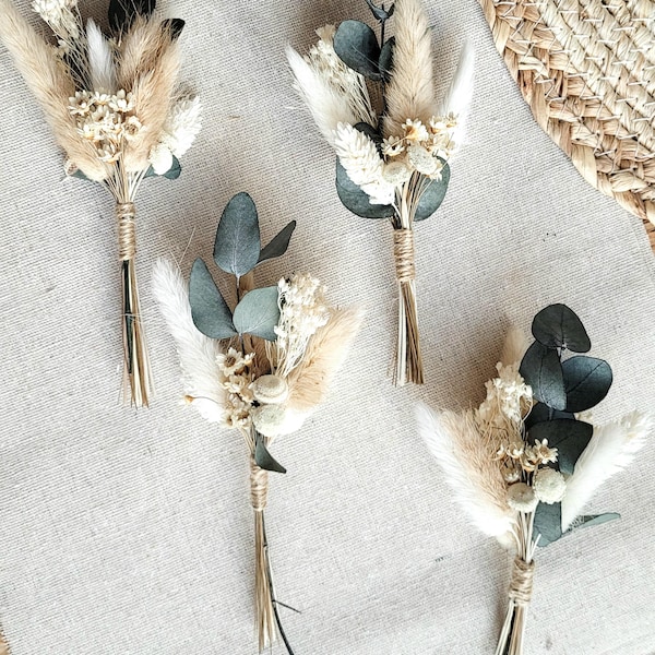 Mini bouquets, dried flower bouquets, table decorations, weddings, communions, baptisms