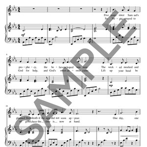 Könnte beinhalten: Eine Notenpartitur für ein Lied mit dem Titel "One Day, His Light" aus dem Buch Helaman, Kapitel 14. Die Musik ist in C-Dur geschrieben und enthält den Text des Liedes.