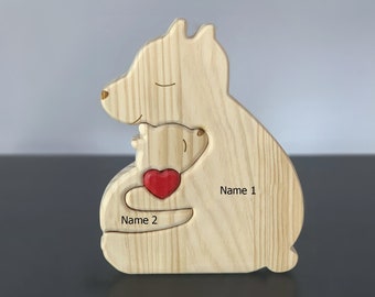 Personalized Home Decor | Customized Bear Family Decoration for Your Home | Mothersday Gift | Handmade Gift Home Decor